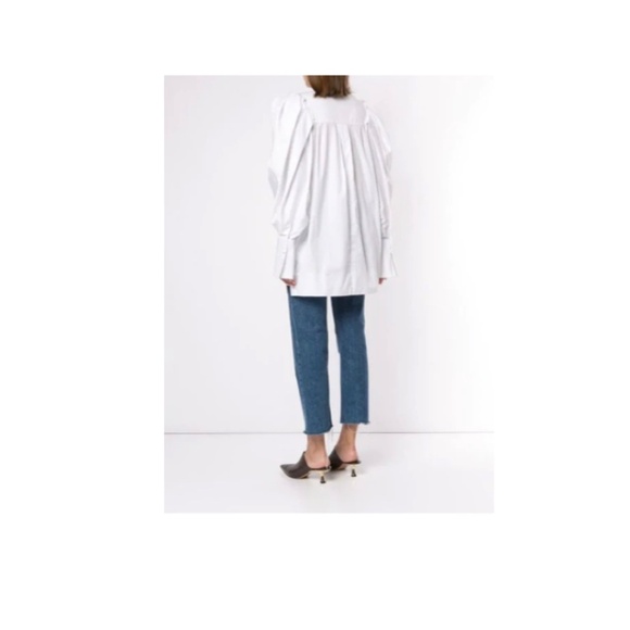 KHAITE Connie Puff-sleeve Cotton Blouse - Picture 3 of 7